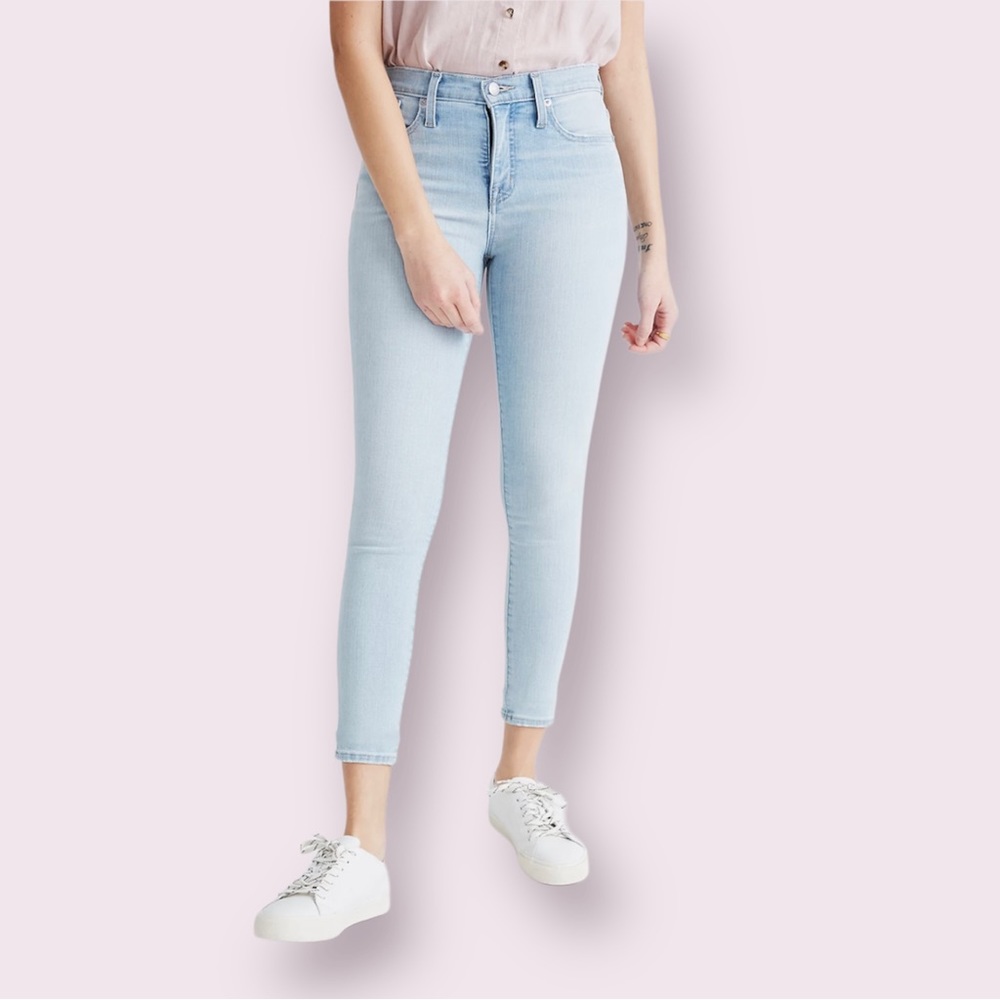 Madewell 9” Mid-Rise Skinny Crop Jeans Light Wash